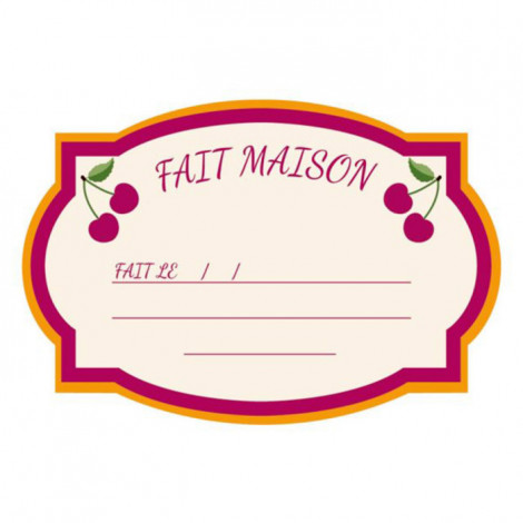 Lot de 50 Étiquettes Bocaux "Maison" 6cm Multicolore|Conservation|Paris Prix