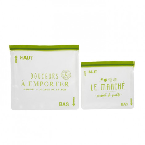 Lot de 2 Sacs de Conservation "Green" 28cm Vert|Conservation|Paris Prix