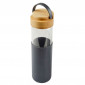 Gourde Bouteille en Verre "Silicone" 0,6L Anthracite|Conservation|Paris Prix