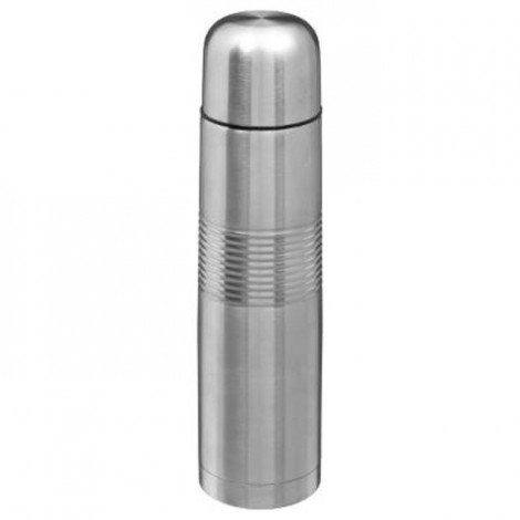 Bouteille Isotherme Inox "Crénelé" 1L Argent|Conservation|Paris Prix