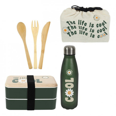 Coffret Repas Lunch Box "4 Pièces" 25cm Vert|Conservation|Paris Prix