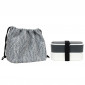 Coffret Lunch Box 3 Pièces "Repas" 18cm Gris|Conservation|Paris Prix