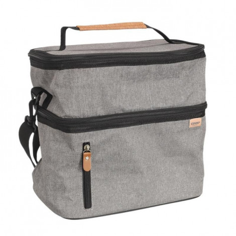 Sac Lunch Double "Zippé" 28cm Gris|Conservation|Paris Prix