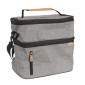 Sac Lunch Double "Zippé" 28cm Gris|Conservation|Paris Prix