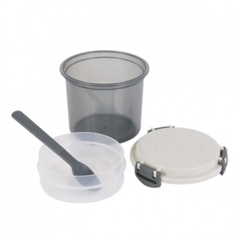 Boîte de Repas & Cuillère "Lunch Box" 60cl Gris|Conservation|Paris Prix