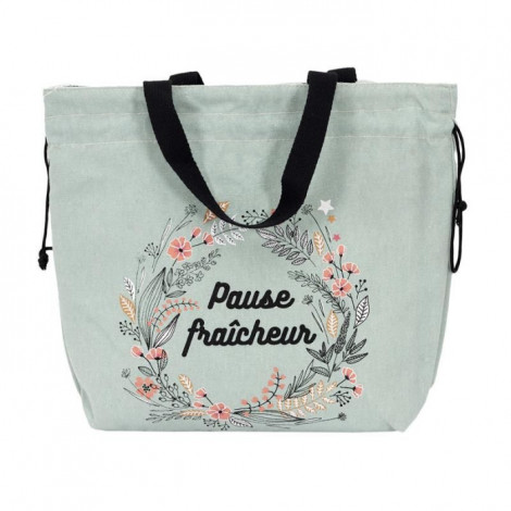 Sac Lunch Déco "Fraîcheur" 30cm Vert|Conservation|Paris Prix