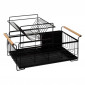 Égouttoir Design 2 Niveaux "Blackwood" 48cm Noir|Equipement de Cuisine|Paris Prix