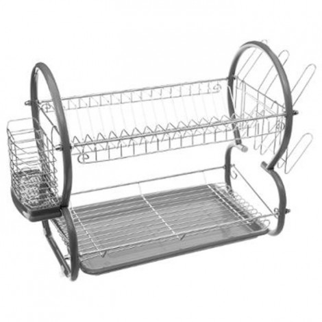 Egouttoir de Cuisine en Métal "Loft" 43cm Argent|Equipement de Cuisine|Paris Prix