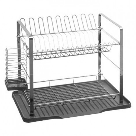 Egouttoir à Vaisselle Métal "Multifonction" 50x30cm Gris|Equipement de Cuisine|Paris Prix