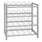 Porte Bouteilles 4 Niveaux "Akena" 60cm Argent|Equipement de Cuisine|Paris Prix