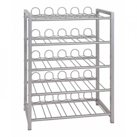 Porte Bouteilles 5 Niveaux "Akena" 76cm Argent|Equipement de Cuisine|Paris Prix