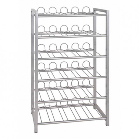 Porte Bouteilles 6 Niveaux "Akena" 90cm Argent|Equipement de Cuisine|Paris Prix