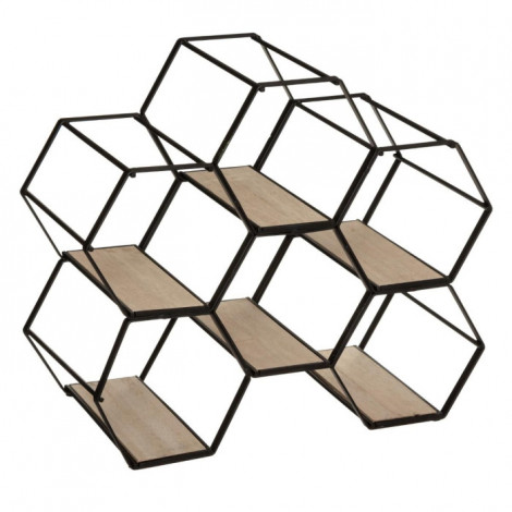 Porte-Bouteilles 6 Cases "Arty" 29cm Noir|Equipement de Cuisine|Paris Prix