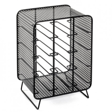 Porte-Bouteilles en Acier "12 Bouteilles" 46cm Noir|Equipement de Cuisine|Paris Prix