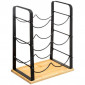 Range-Bouteilles 6 Compartiments "Nera" 38cm Noir|Equipement de Cuisine|Paris Prix