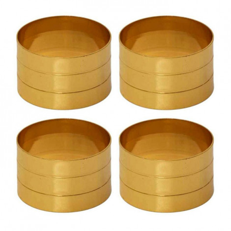 Lot de 4 Ronds de Serviettes "Royal" 11cm Or|Equipement de Cuisine|Paris Prix