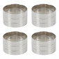 Lot de 4 Ronds de Serviette "Grand Hôtel" 11cm Argent|Equipement de Cuisine|Paris Prix