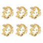 Lot de 6 Ronds de Serviette "Volve" 5cm Or|Equipement de Cuisine|Paris Prix