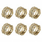 Lot de 6 Ronds de Serviette "Vallee" 5cm Or|Equipement de Cuisine|Paris Prix