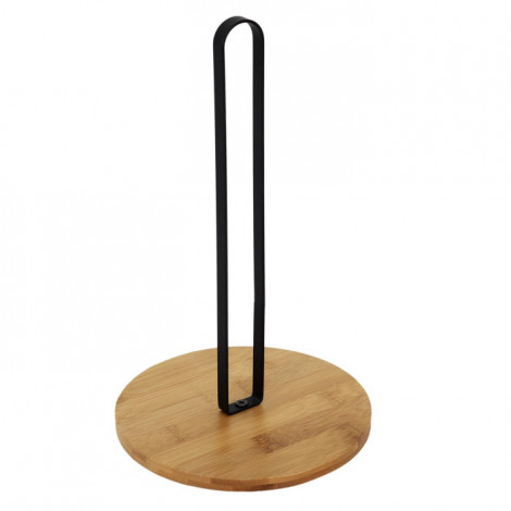 Porte Essuie-Tout "Bambou" 26cm Naturel & Noir|Equipement de Cuisine|Paris Prix