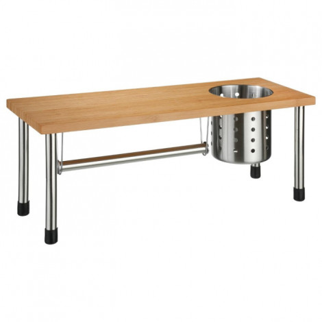 Etagère Porte Ustensile & Essuie Tout "Bambou" 55cm Naturel|Equipement de Cuisine|Paris Prix