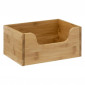 Panier de Rangement Empilable "Bambou" 31cm Beige|Equipement de Cuisine|Paris Prix