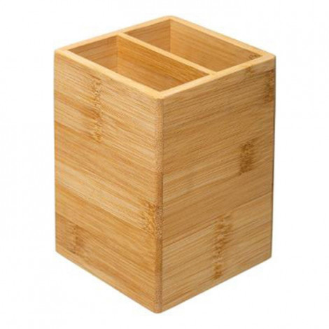 Pot à Ustensiles Carré "Bambou" 15cm Naturel|Equipement de Cuisine|Paris Prix