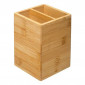 Pot à Ustensiles Carré "Bambou" 15cm Naturel|Equipement de Cuisine|Paris Prix
