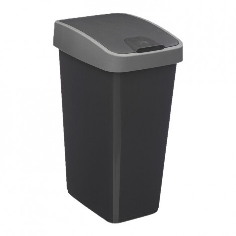 Poubelle de Cuisine "2 Ouvertures" 25L Gris & Noir|Equipement de Cuisine|Paris Prix
