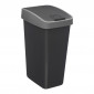 Poubelle de Cuisine "2 Ouvertures" 25L Gris & Noir|Equipement de Cuisine|Paris Prix