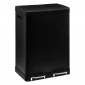 Poubelle de Tri 2 Bacs en Métal "Ariane" 30L Noir|Equipement de Cuisine|Paris Prix