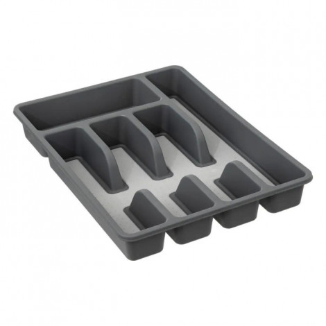 Range-Couverts 5 Compartiments "Anti-dérapant" 36cm Gris|Equipement de Cuisine|Paris Prix