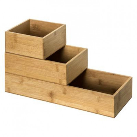 Lot de 3 Organiseurs Tiroirs "Wood" 38cm Naturel|Equipement de Cuisine|Paris Prix