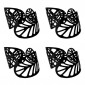 Lot de 4 Ronds de Serviette "Black Forest" 11cm Noir|Equipement de Cuisine|Paris Prix