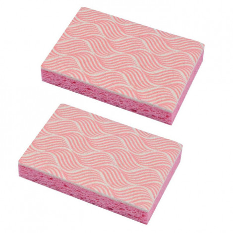 Lot de 2 Éponges "Salle de Bain" 11cm Rose|Entretien de la Maison|Paris Prix