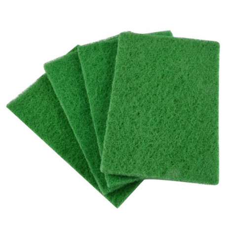 Lot de 4 Tampons Grattants "Récurer" 15cm Vert|Entretien de la Maison|Paris Prix