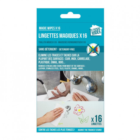 Lot de 16 Lingettes "Magiques" 15cm Blanc|Entretien de la Maison|Paris Prix