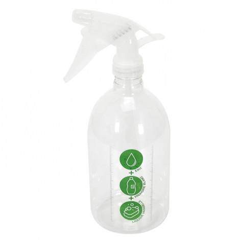 Bouteille Spray "Ménage" 750ml Transparent|Entretien de la Maison|Paris Prix