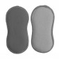 Lot de 3 Éponges 2 Faces "Micro" 18cm Gris|Entretien de la Maison|Paris Prix