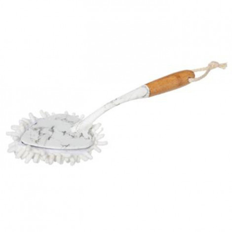 Plumeau Bambou Effet Marbre "Scrub" 35cm Blanc|Entretien de la Maison|Paris Prix