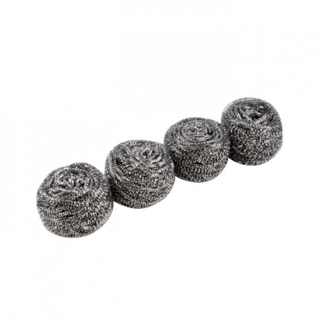 Lot 4 Boules en Inox "Éponge" Gris|Entretien de la Maison|Paris Prix
