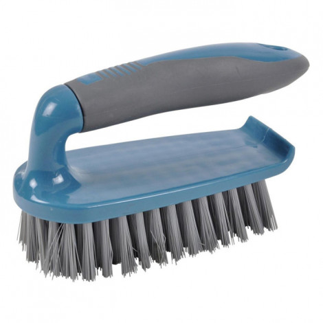 Brosse à Récurer "Poignée" 15cm Anthracite & Bleu Paon|Entretien de la Maison|Paris Prix
