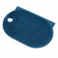 Brosse Multifonction Silicone "Plate" 12cm Bleu Paon|Entretien de la Maison|Paris Prix