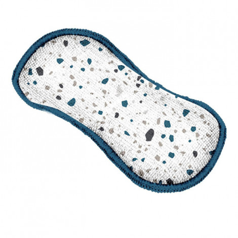 Lot de 3 Éponges Microfibre "Terrazzo" 18cm Blanc & Bleu|Entretien de la Maison|Paris Prix