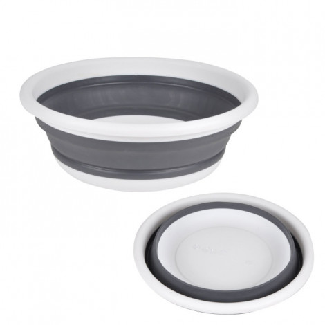 Bassine en Silicone "Rétractable" 9L Blanc & Anthracite|Entretien de la Maison|Paris Prix