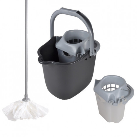 Seau Essoreur "Récupérateur" 16L Gris|Entretien de la Maison|Paris Prix