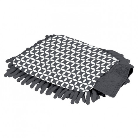 Gant Microfibre "Geoflower" 23cm Gris & Blanc|Entretien de la Maison|Paris Prix