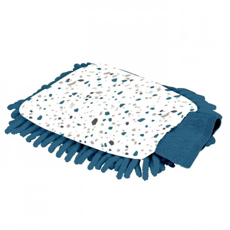 Gant Microfibre "Terrazzo" 23cm Blanc & Bleu|Entretien de la Maison|Paris Prix
