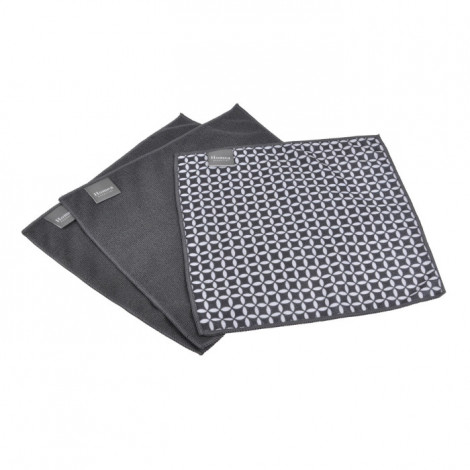 Lot de 3 Chiffons "Geoflower" 30x30cm Gris & Blanc|Entretien de la Maison|Paris Prix