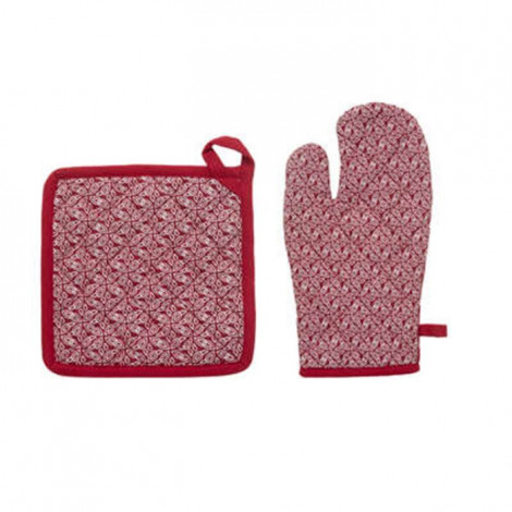 Gant & Manique Imprimé "Olia" 32cm Rouge|Linge de Cuisine|Paris Prix